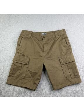 DIESEL P-ARGY Cargo Shorts Brown High Rise Men's 38x10 100% Cotton